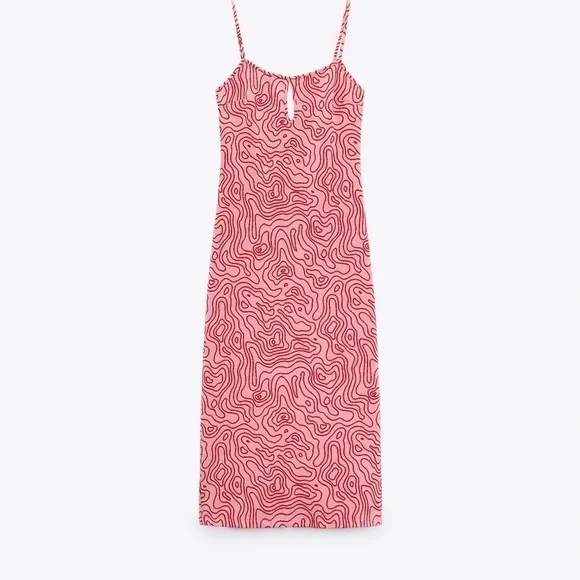ZARA JACQUARD MIDI DRESS - Picture 4 of 8